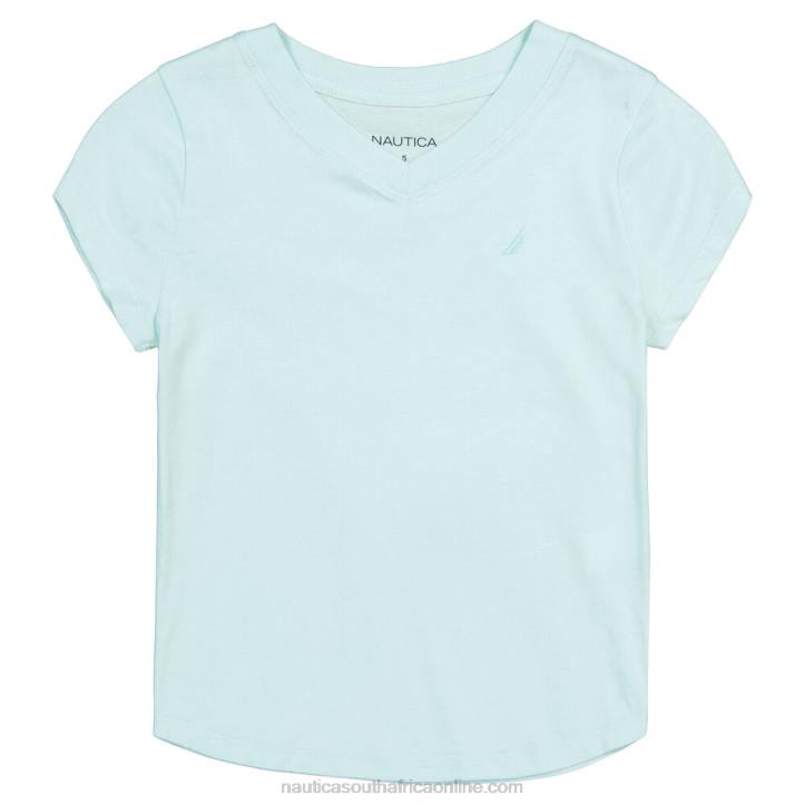 Worn Chambray Girls\' V-Neck T-Shirt (7-16) Nautica 6LZP1474