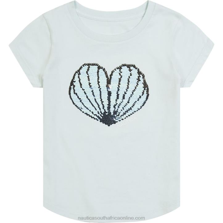 Worn Chambray Toddler Girls\' Shell Yeah T-Shirt (2T-4T) Nautica 6LZP1393