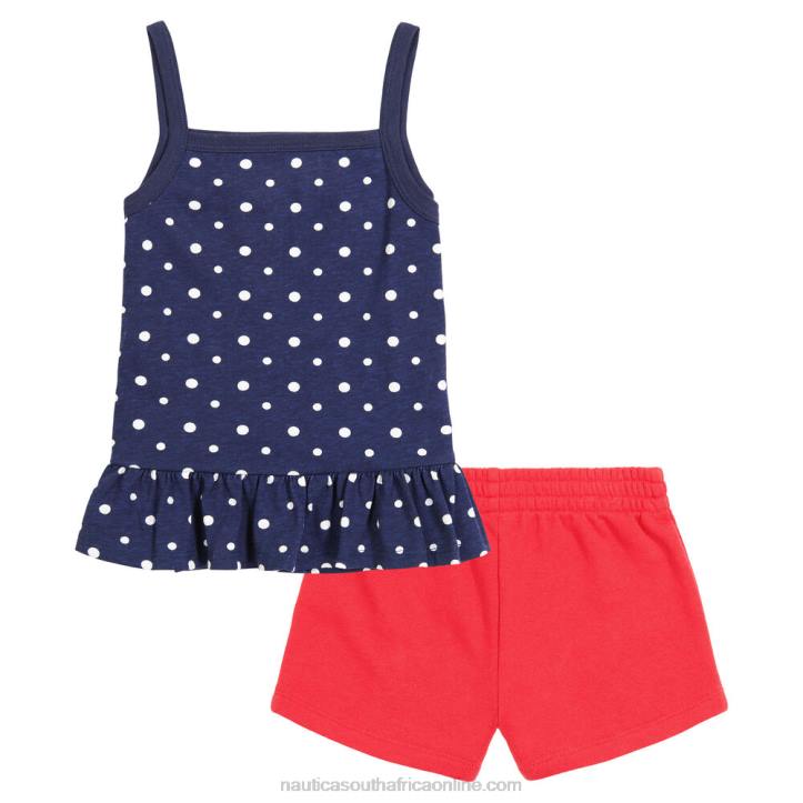 Antique White Wash Toddler Girls\' Tank 2Pc Terry Short Set (2T-4T) Nautica 6LZP1501