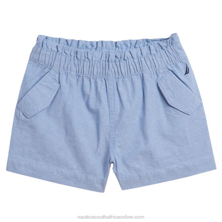 Nite Sea Heather Little Girls' Chambray Pull-On Short (4-6X) Nautica 6LZP1351