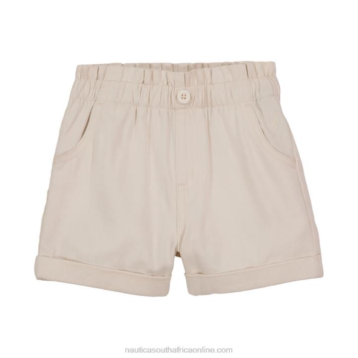 White Cap Toddler Girls' Paperbag Short (2T-4T) Nautica 6LZP1348