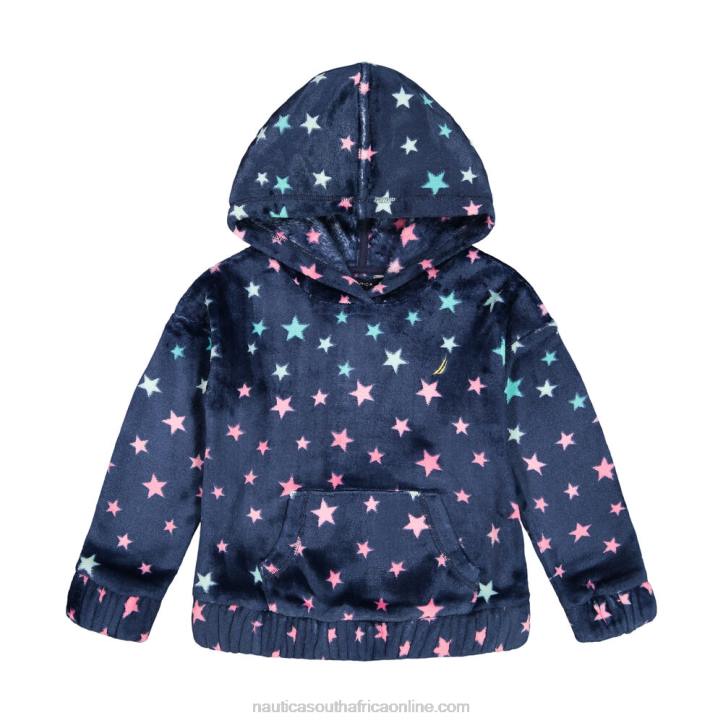 Navy Girls' Cozy Star Pullover Hoodie (7-16) Nautica 6LZP1354