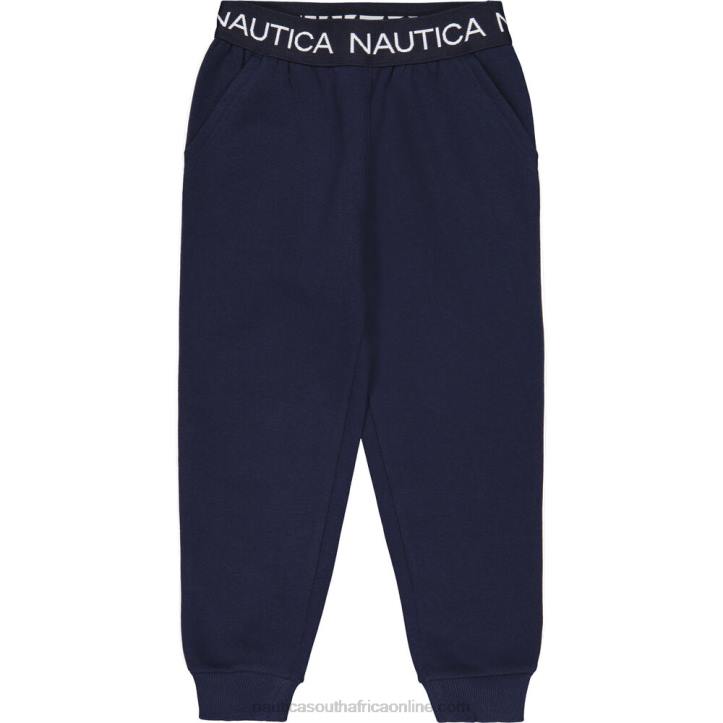 Navy Little Girls' Side-Stripe Fleece Jogger (4-6X) Nautica 6LZP1341