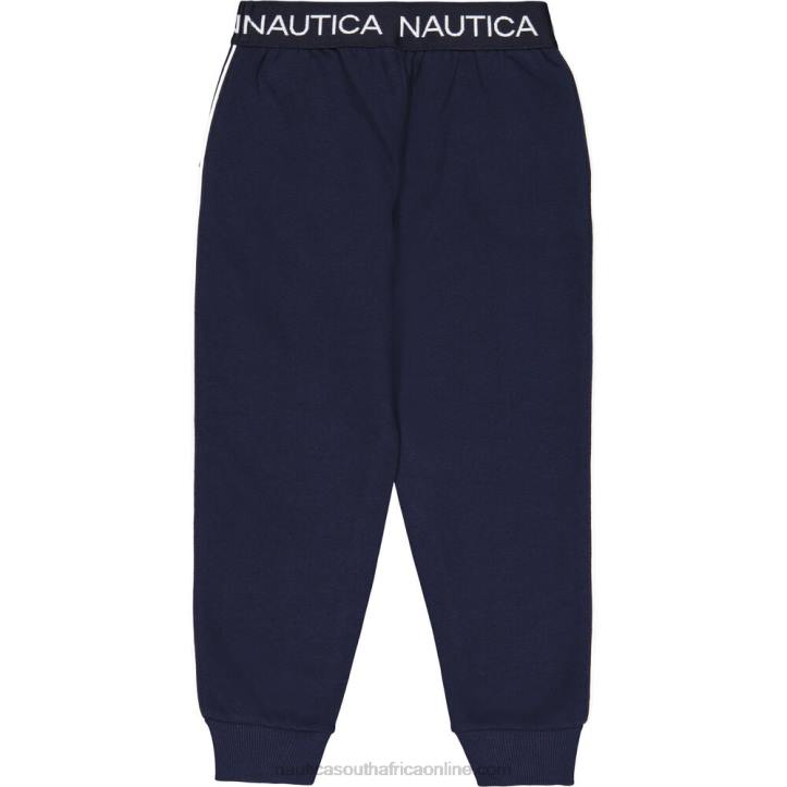 Navy Little Girls\' Side-Stripe Fleece Jogger (4-6X) Nautica 6LZP1341