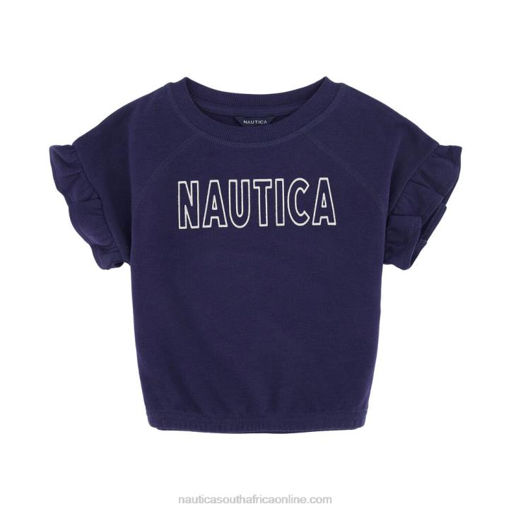 Navy Little Girls' Tie-Front Sweatshirt (4-7) Nautica 6LZP1495