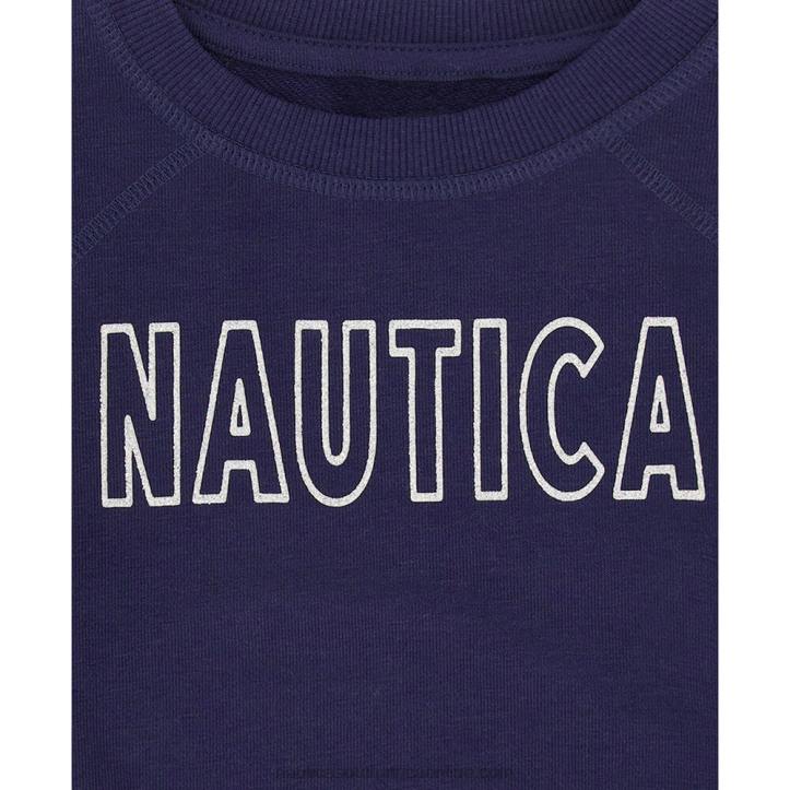 Navy Toddler Girls\' Tie-Front Sweatshirt (2T-4T) Nautica 6LZP1550