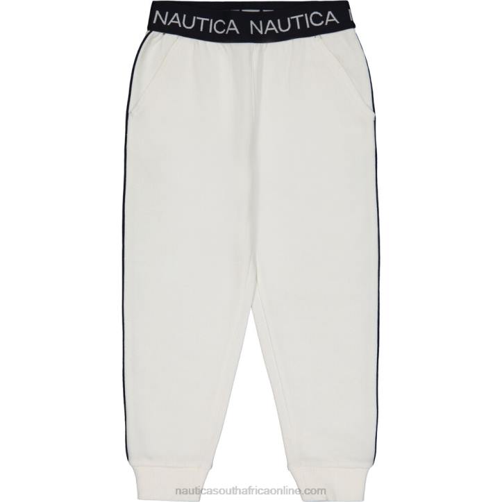 White Toddler Girls' Side-Stripe Fleece Jogger (2T-4T) Nautica 6LZP1372