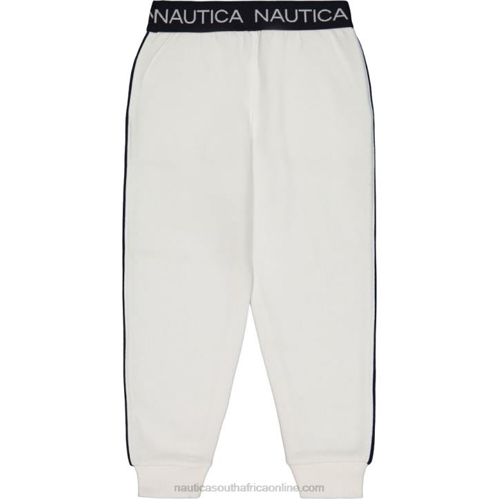 White Toddler Girls\' Side-Stripe Fleece Jogger (2T-4T) Nautica 6LZP1372