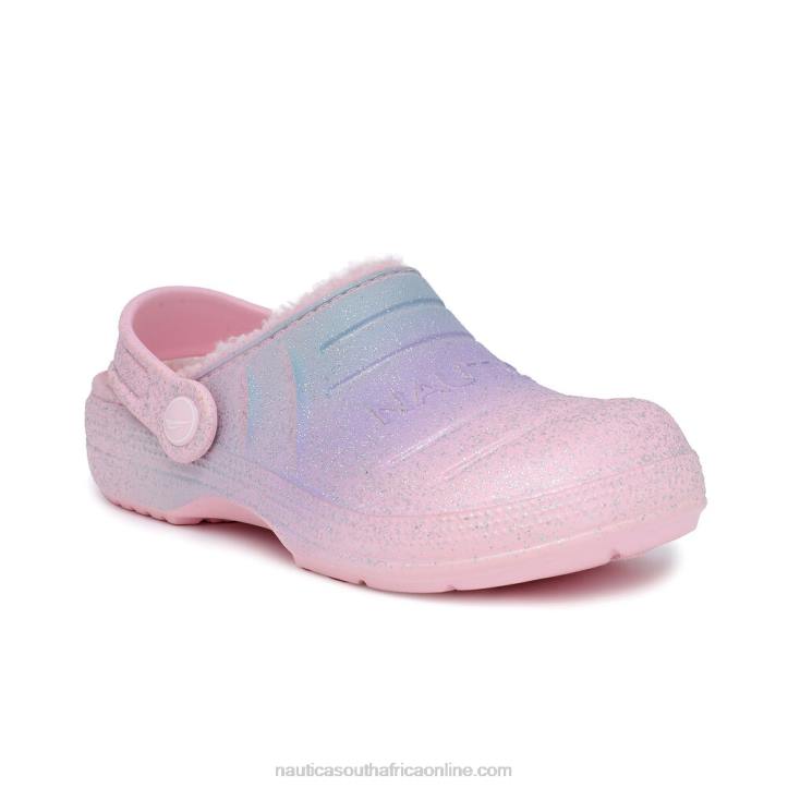 Cabana Pink Girls' Rainbow Glitter Clog Nautica 6LZP1542