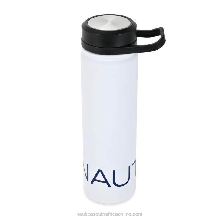 Antique White Wash MenLogo Stainless Steel Water Bottle Nautica 6LZP241