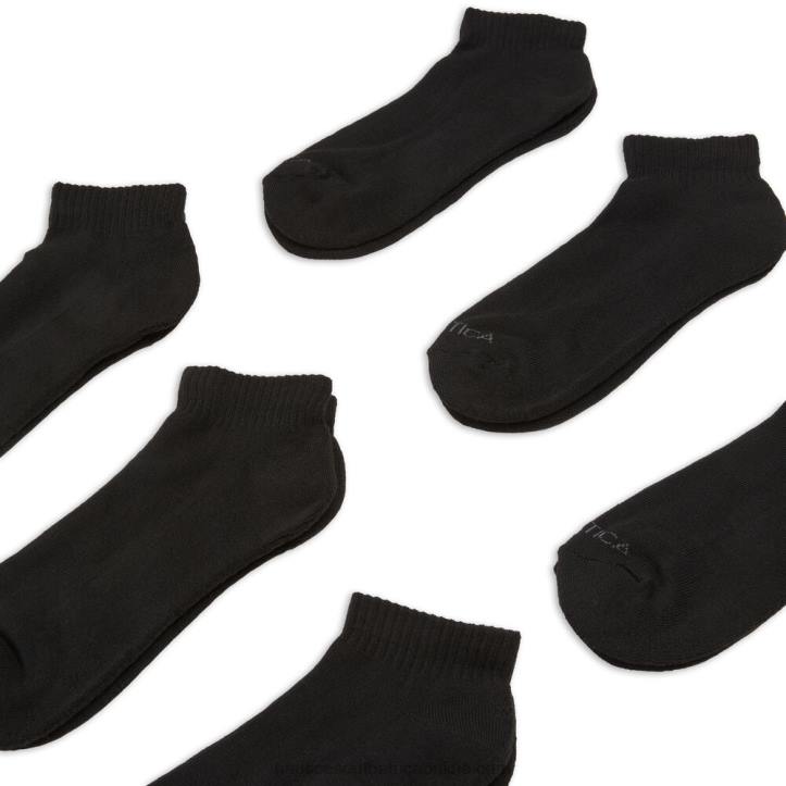 Black MenAthletic Core Quarter Socks 6-Pack Nautica 6LZP110