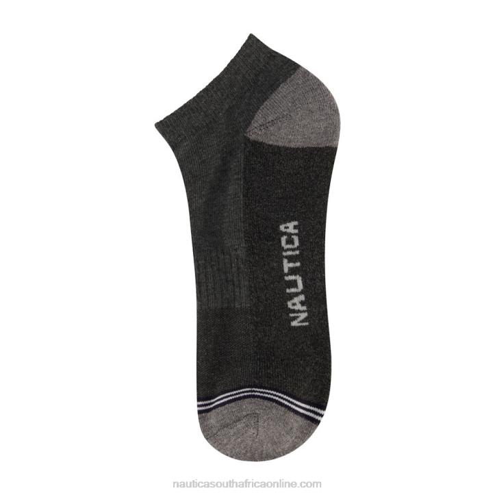 Black Onyx MenAthletic Low-Cut Socks 6-Pack Nautica 6LZP114