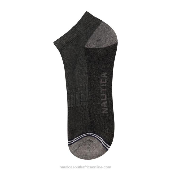 Black Onyx MenAthletic Low-Cut Socks 6-Pack Nautica 6LZP114