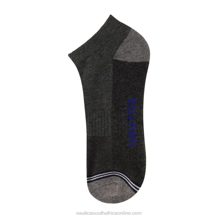 Black Onyx MenAthletic Low-Cut Socks 6-Pack Nautica 6LZP114