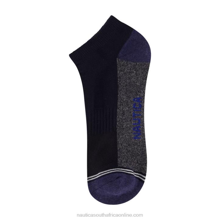 Black Onyx MenAthletic Low-Cut Socks 6-Pack Nautica 6LZP114