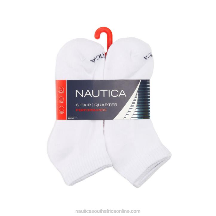 Dove MenAthletic Core Quarter Socks 6-Pack Nautica 6LZP78