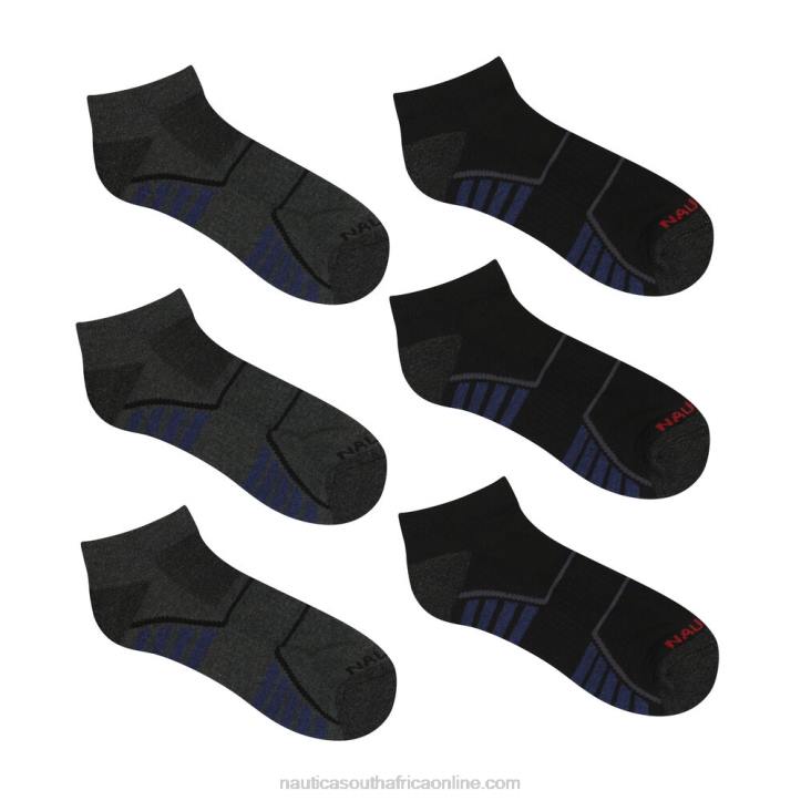 Multi MenAthletic Low-Cut Terry Socks 6-Pack Nautica 6LZP57