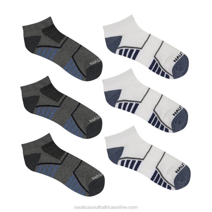 Multi MenAthletic Low-Cut Terry Socks 6-Pack Nautica 6LZP77