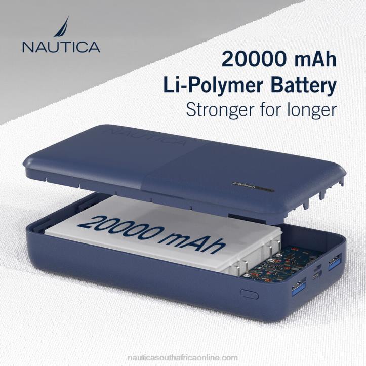 Antique White Wash Men20000Mah Quick Portable Charger Nautica 6LZP300