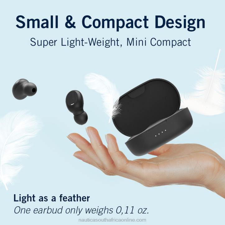 Black MenT120 True Wireless Earbuds With Charging Case Nautica 6LZP318