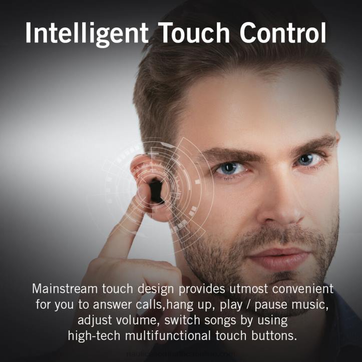 Workshirt Blue MenT3000 True Wireless Earbuds With Charging Case Nautica 6LZP928