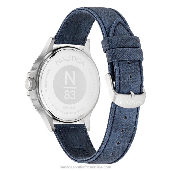Multi MenCocoa Beach Solar-Powered Canvas 3-Hand Watch Nautica 6LZP296