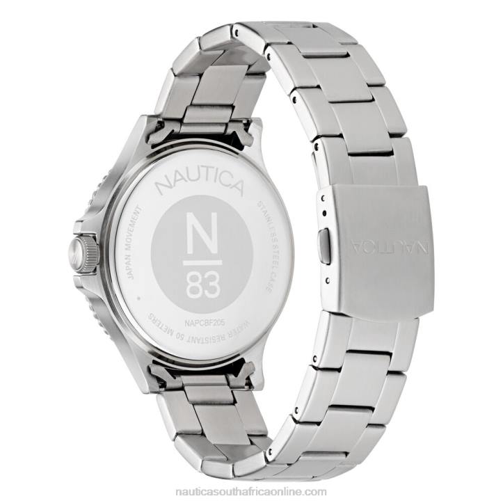 Multi MenCocoa Beach Solar-Powered Stainless Steel 3-Hand Watch Nautica 6LZP287