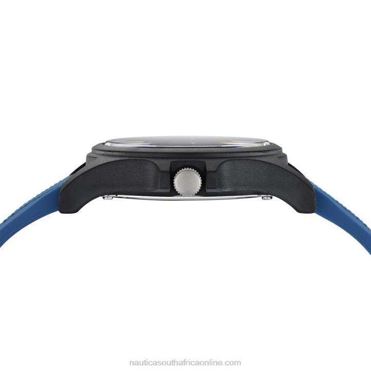 Multi MenJava Sea Textured Silicone 3-Hand Watch Nautica 6LZP337