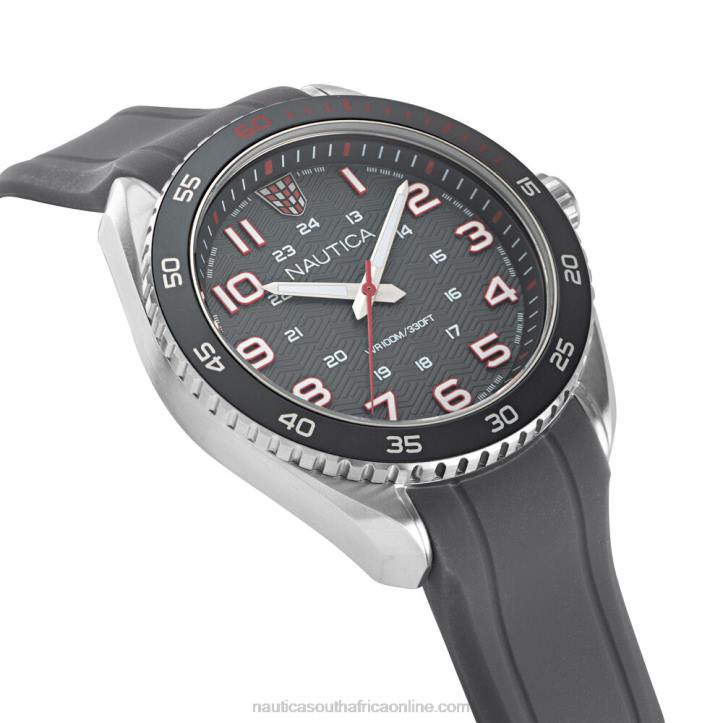 Multi MenKey Biscane Silicone 3-Hand Watch Nautica 6LZP339