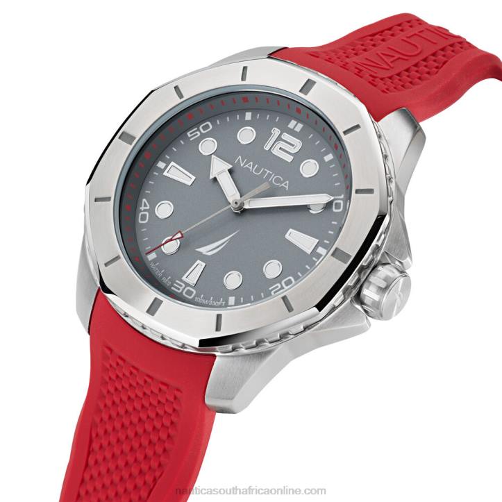 Multi MenKoh May Bay Silicone 3-Hand Watch Nautica 6LZP338