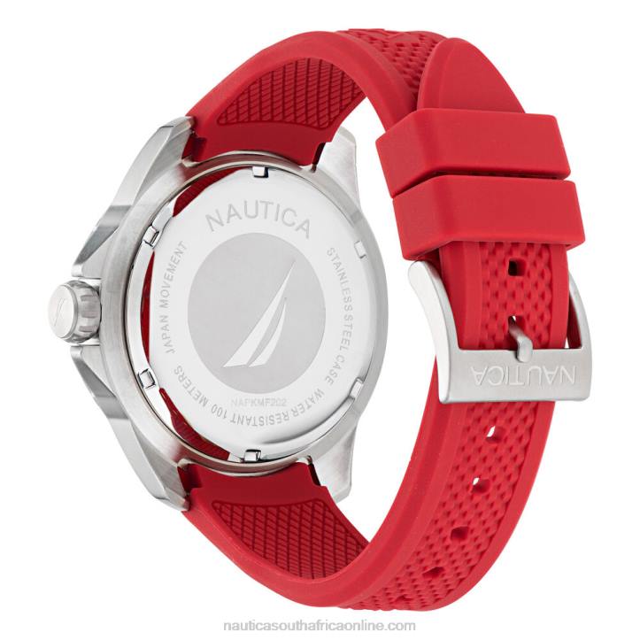 Multi MenKoh May Bay Silicone 3-Hand Watch Nautica 6LZP338