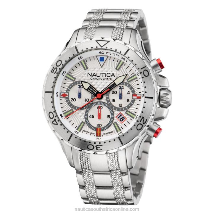 Multi MenNst Stainless Steel And Silicone Watch Box Set Nautica 6LZP269