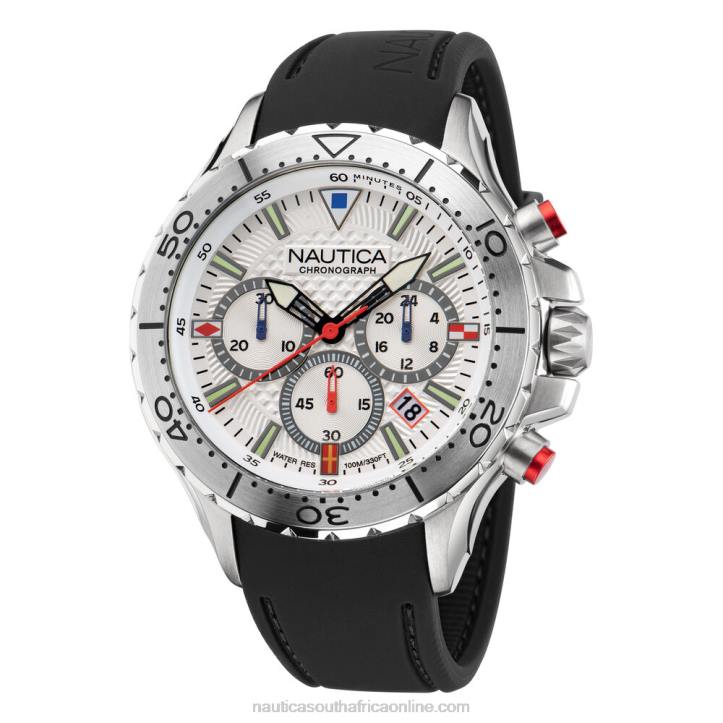 Multi MenNst Stainless Steel And Silicone Watch Box Set Nautica 6LZP269