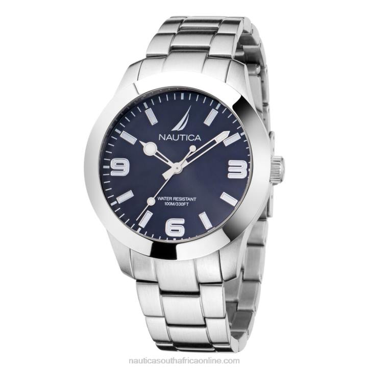 Multi MenPacific Beach Stainless Steel 3-Hand Watch Nautica 6LZP436