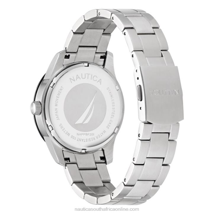 Multi MenPacific Beach Stainless Steel 3-Hand Watch Nautica 6LZP436
