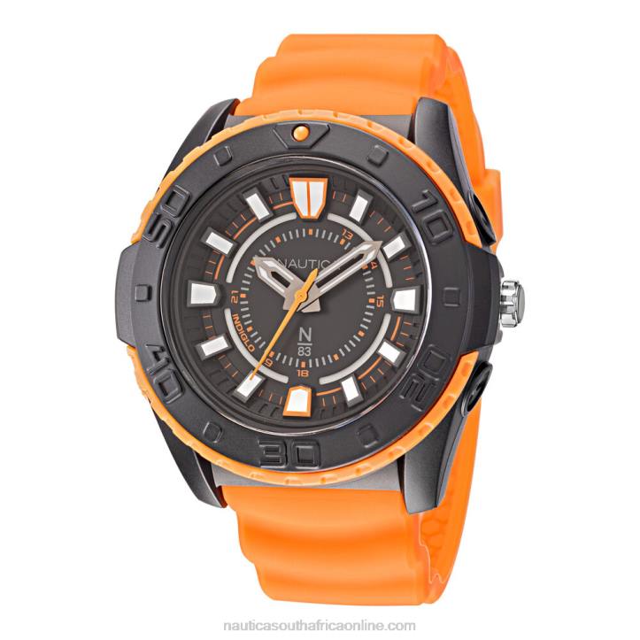 Multi MenTextured Silicone 3-Hand Watch Nautica 6LZP308