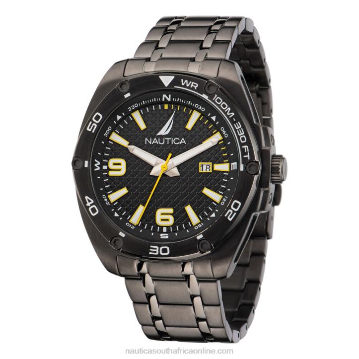 Multi MenTin Can Bay Stainless Steel 3-Hand Watch Nautica 6LZP395