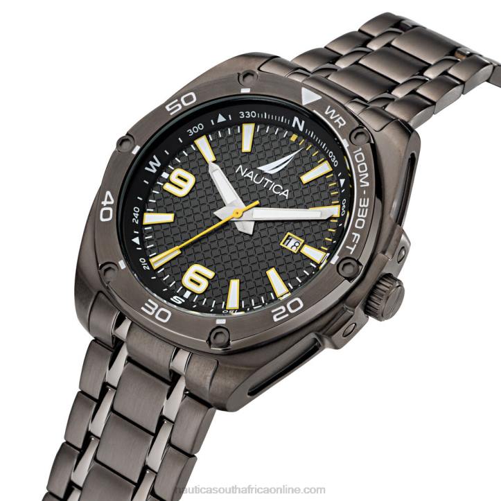 Multi MenTin Can Bay Stainless Steel 3-Hand Watch Nautica 6LZP395