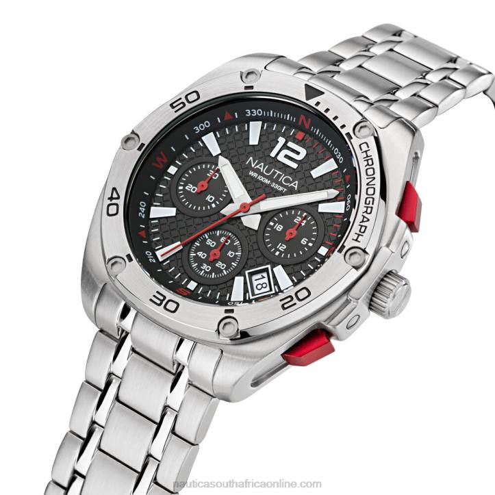Multi MenTin Can Bay Stainless Steel Chronograph Watch Nautica 6LZP213