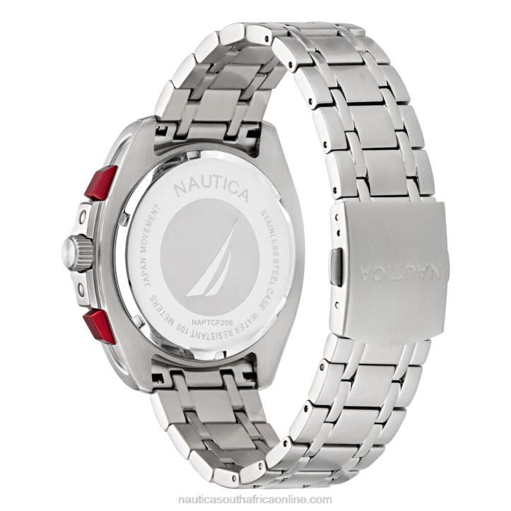 Multi MenTin Can Bay Stainless Steel Chronograph Watch Nautica 6LZP213
