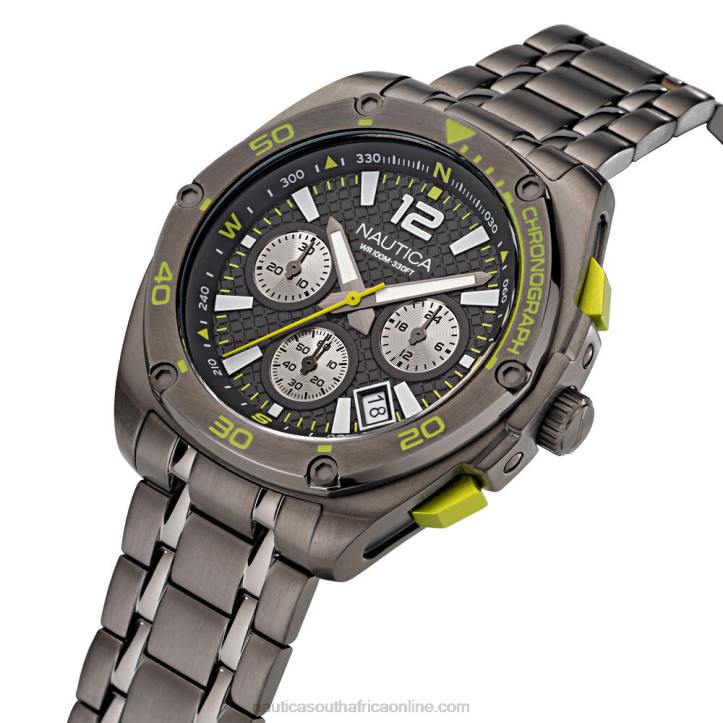 Multi MenTin Can Bay Stainless Steel Chronograph Watch Nautica 6LZP98