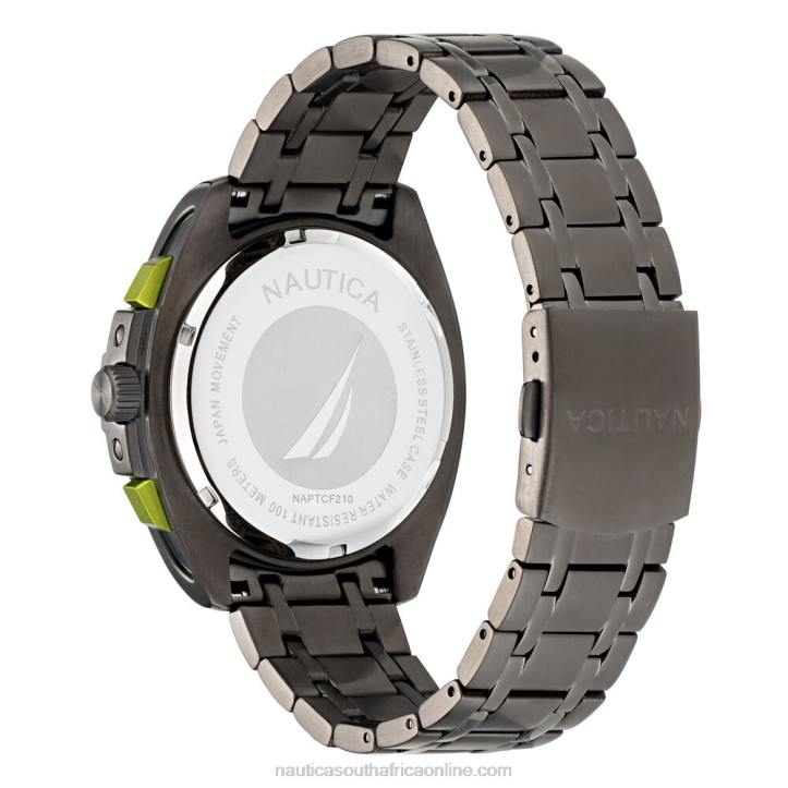 Multi MenTin Can Bay Stainless Steel Chronograph Watch Nautica 6LZP98