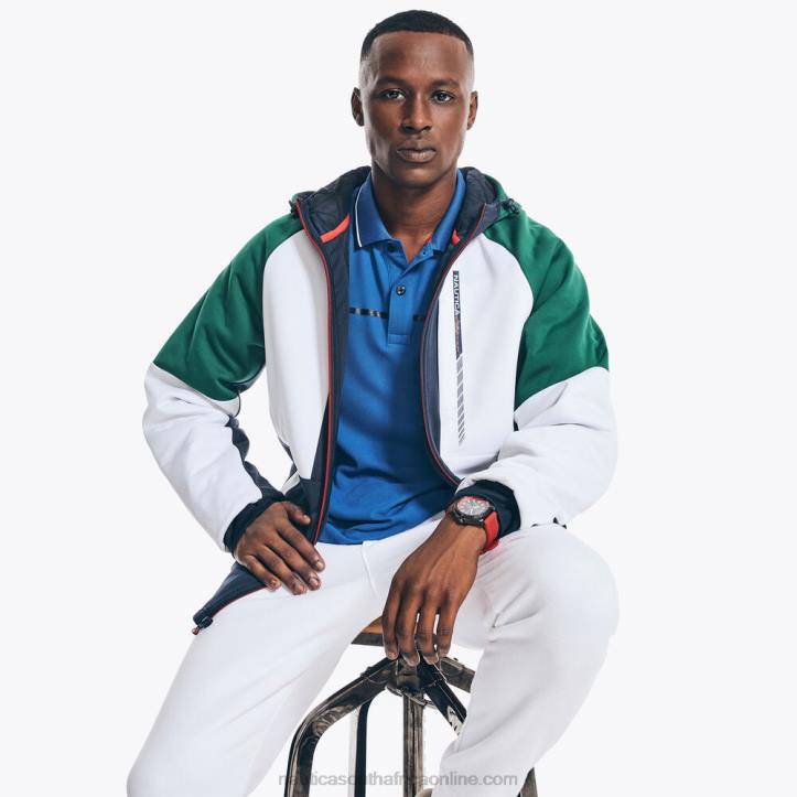 Bright White MenCompetition Sustainably Crafted Full-Zip Jacket Nautica 6LZP516