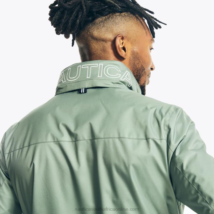 Jade Forest Heather MenLightweight Colorblock Bomber Jacket Nautica 6LZP595