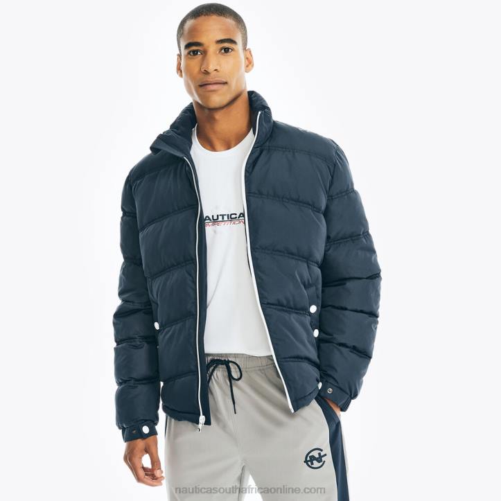 Navy MenCompetition Sustainably Crafted Tempasphere Bomber Jacket Nautica 6LZP680