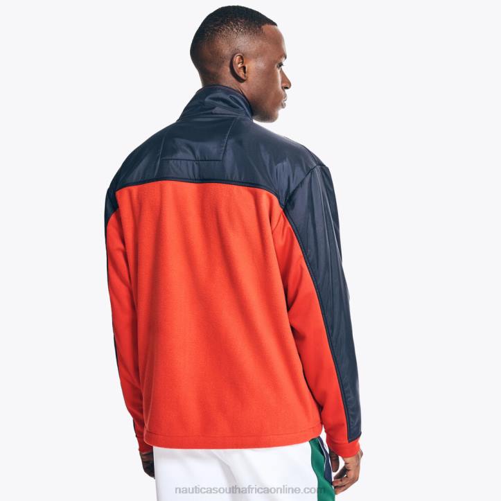 Tomales Red MenCompetition Sustainably Crafted Mixed Media Full-Zip Jacket Nautica 6LZP499