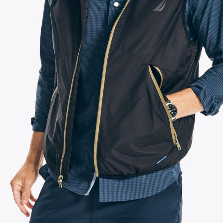 True Black MenNavtech Sustainably Crafted Water-Resistant Vest Nautica 6LZP470