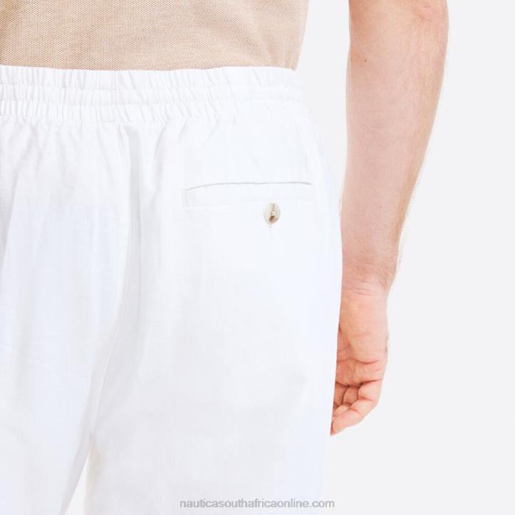 Bright White MenClassic Fit Linen Pull-On Pant Nautica 6LZP624