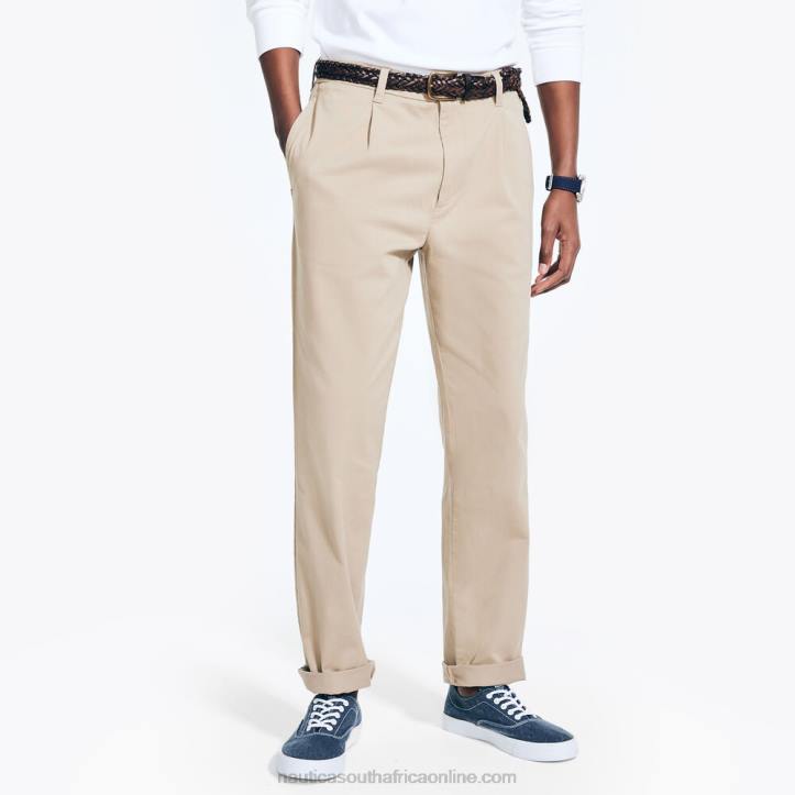 True Khaki MenClassic Fit Pleated Pant Nautica 6LZP34