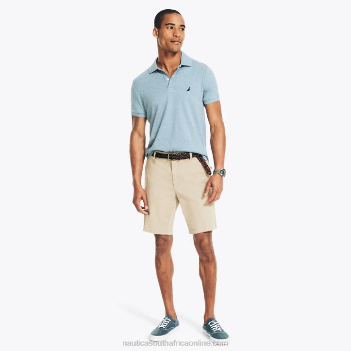 Anchor Blue Heather MenSlim Fit Interlock Polo Nautica 6LZP46